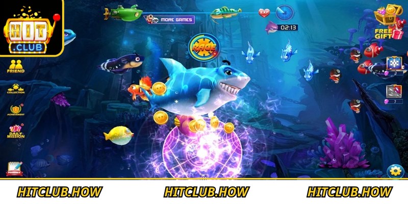 Bắn cá xèng Hitclub rực rỡ với hàng loạt sinh vật biển đa dạng