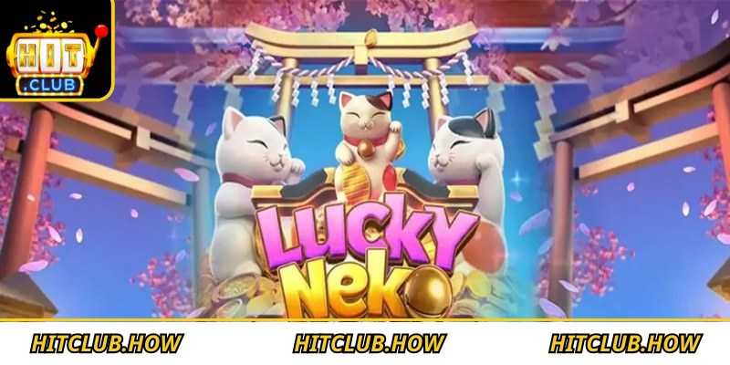 Neko may mắn Hitclub được thiết kế dưới dạng vòng quay với nhiều biểu tượng 
