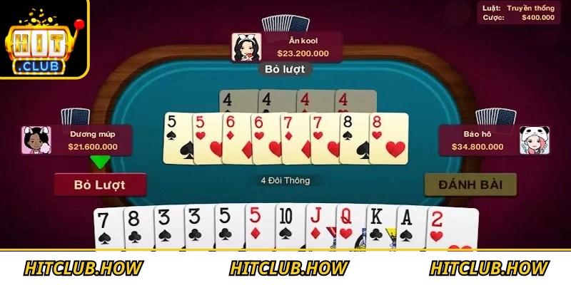 Tiến lên miền Nam Hitclub được thiết kế với giao diện rõ ràng, màu sắc hài hòa