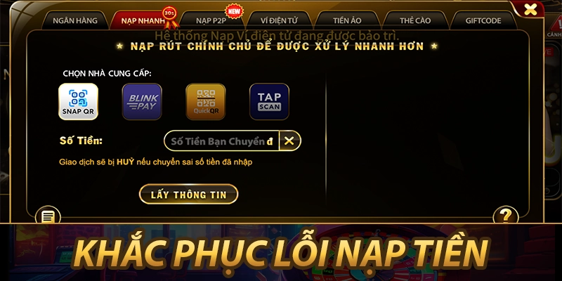 Cách khắc phục lỗi nạp tiền phổ biến tại HitClub