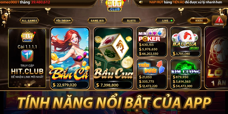 Những tính năng vượt trội của app